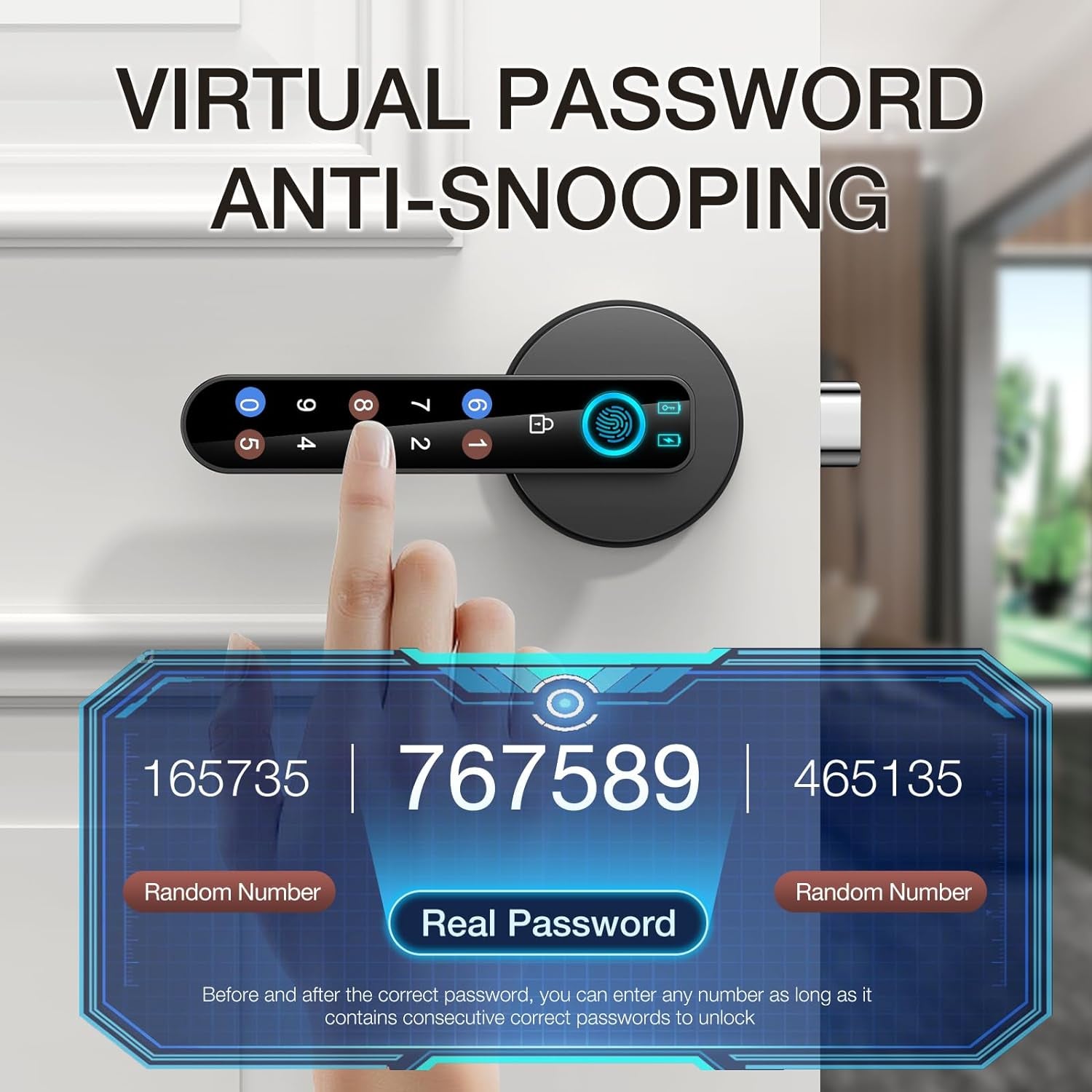 Biometric Fingerprint Door Lock - Keyless Entry with Keypad and App Control