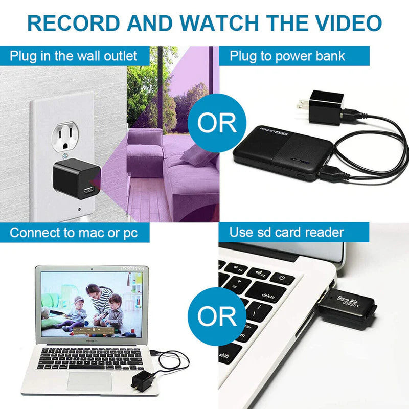 Mini Hidden Camera Home Security Nanny Cam Full HD 1080P DVR Night Vision Audio